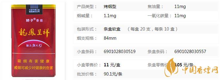 嬌子軟龍鳳魅力朝價(jià)格多少 嬌子軟龍鳳魅力朝香煙價(jià)目表查詢(xún)